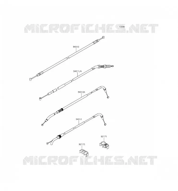 CABLES Kawasaki MOTOS 800 2014 Z800  ZR800AEF