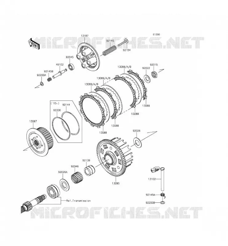 EMBRAYAGE Kawasaki MOTOS 800 2014 Z800  ZR800AEF
