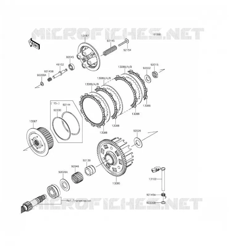 EMBRAYAGE Kawasaki MOTOS 800 2015 Z800  ZR800AFF
