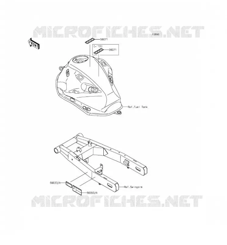 LABEL Kawasaki MOTOS 800 2015 Z800  ZR800AFF