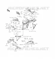 CACHE LAT&Eacute;RAL/GARDE CHAINE pour Kawasaki Z800 ABS 2013