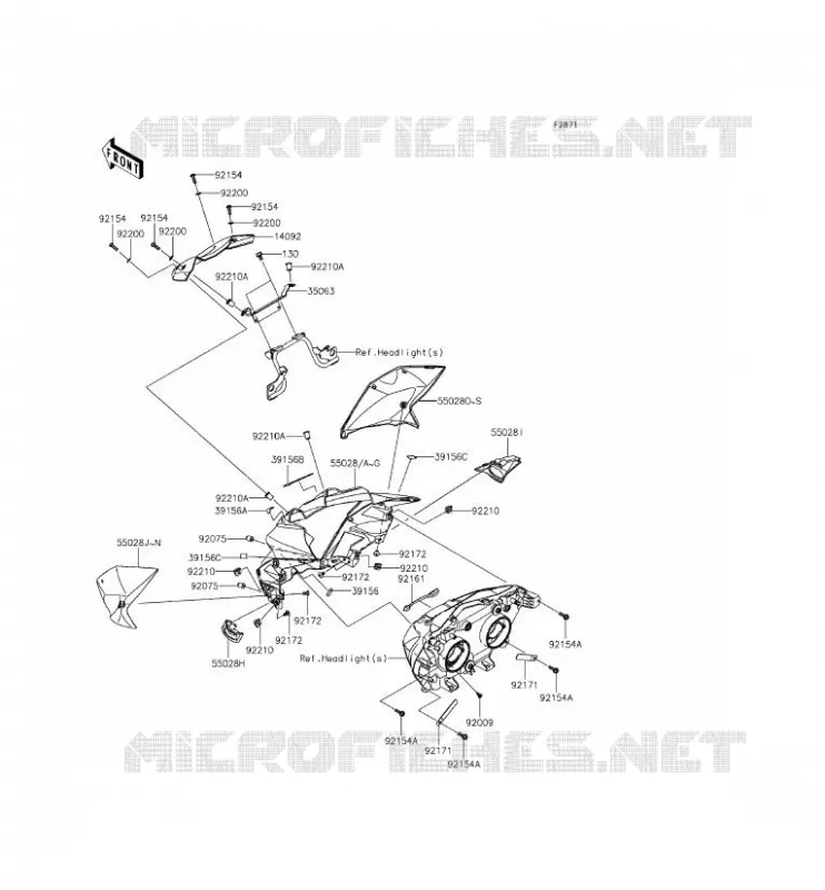CARENAGE Kawasaki MOTOS 800 2013 Z800 ABS  ZR800BDS