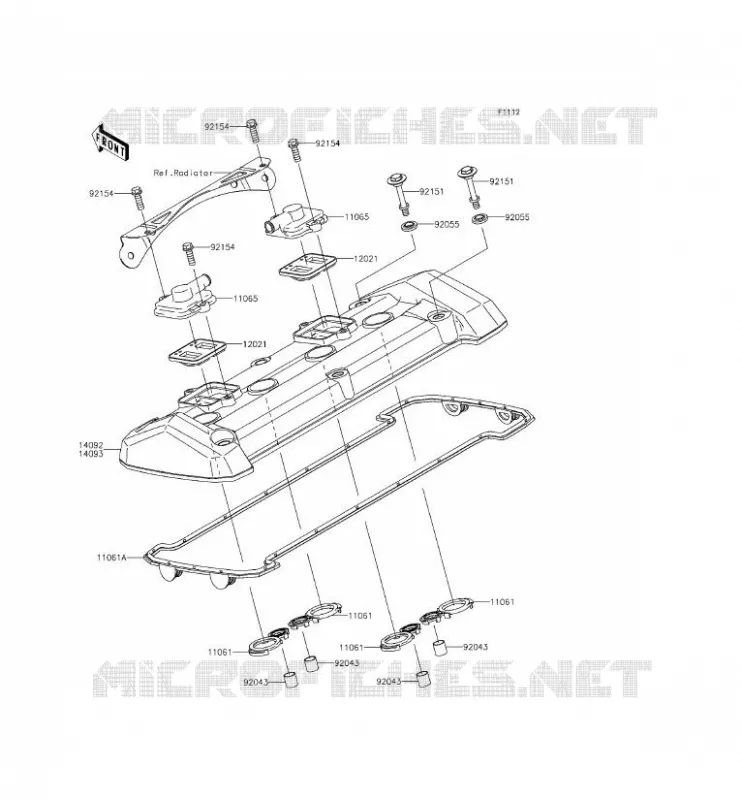 COUVRE CULASSE Kawasaki MOTOS 800 2014 Z800 ABS  ZR800BEF