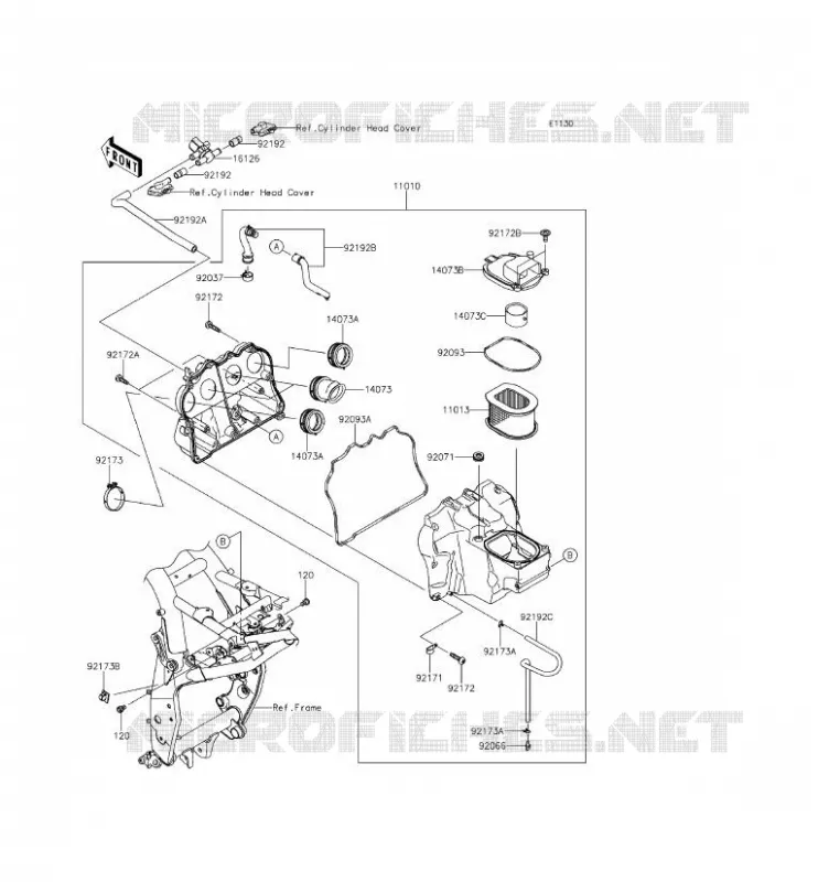 FILTRE A AIR Kawasaki MOTOS 800 2014 Z800 ABS  ZR800BEF