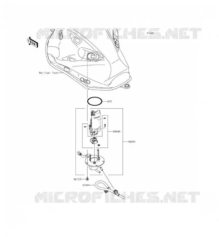 POMPE A ESSENCE Kawasaki MOTOS 800 2014 Z800 ABS  ZR800BEF