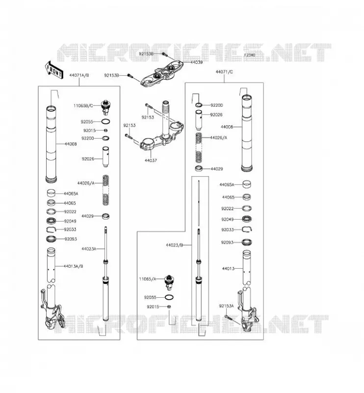 FOURCHE Kawasaki MOTOS 800 2014 Z800 ABS  ZR800BEF