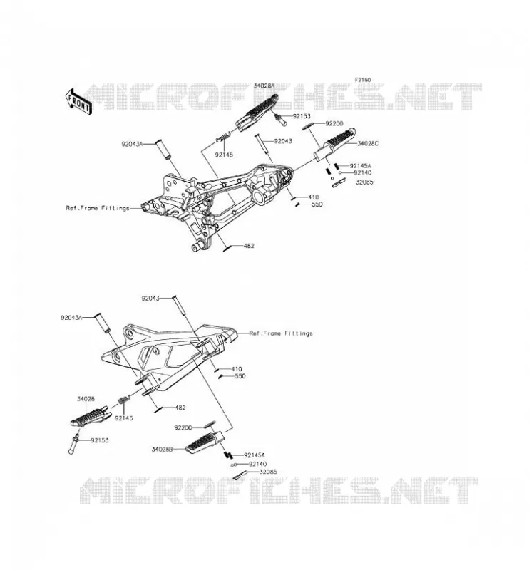 REPOSE PIED Kawasaki MOTOS 800 2014 Z800 ABS  ZR800BEF