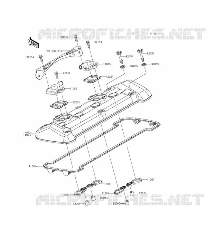 COUVRE CULASSE Kawasaki MOTOS 800 2014 Z800  ZR800CEF