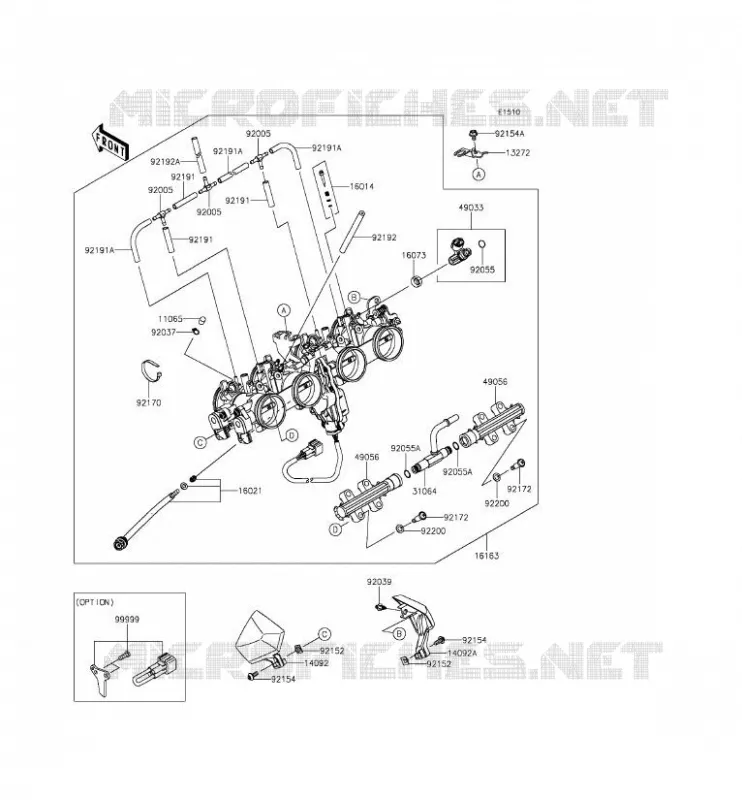 CARBU Kawasaki MOTOS 800 2014 Z800  ZR800CEF