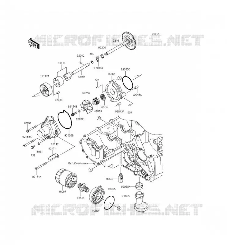 POMPE A HUILE Kawasaki MOTOS 800 2015 Z800  ZR800CFF