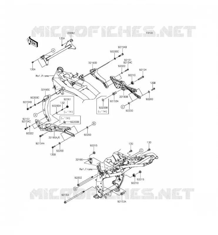 SUPPORT MOTEUR Kawasaki MOTOS 800 2013 Z800 ABS  ZR800DDS