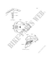 STICKER(EBONY) pour Kawasaki Z800 ABS 2013