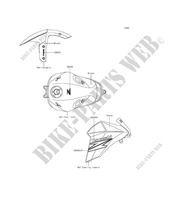 STICKER(EBONY) pour Kawasaki Z800 ABS 2013