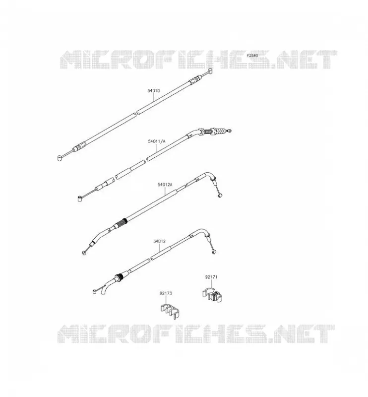 CABLES Kawasaki MOTOS 800 2014 Z800 ABS  ZR800DEF