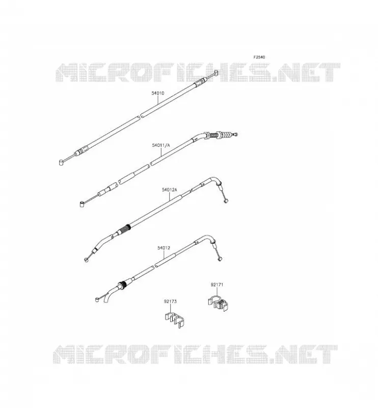 CABLES Kawasaki MOTOS 800 2014 Z800 ABS  ZR800DEF