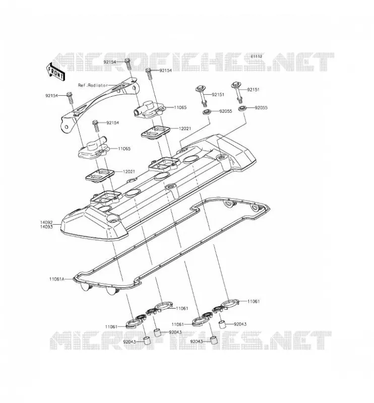 COUVRE CULASSE Kawasaki MOTOS 800 2014 Z800 ABS  ZR800DEF