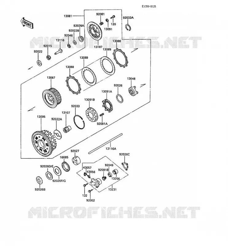 EMBRAYAGE Kawasaki MOTOS 1000 1988 GPZ1000RX  ZX1000-A3