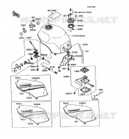RESERVOIR CARBURANT pour Kawasaki ZX-10 1989