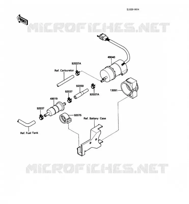 POMPE A ESSENCE Kawasaki MOTOS 1000 1989 ZX-10  ZX1000-B2