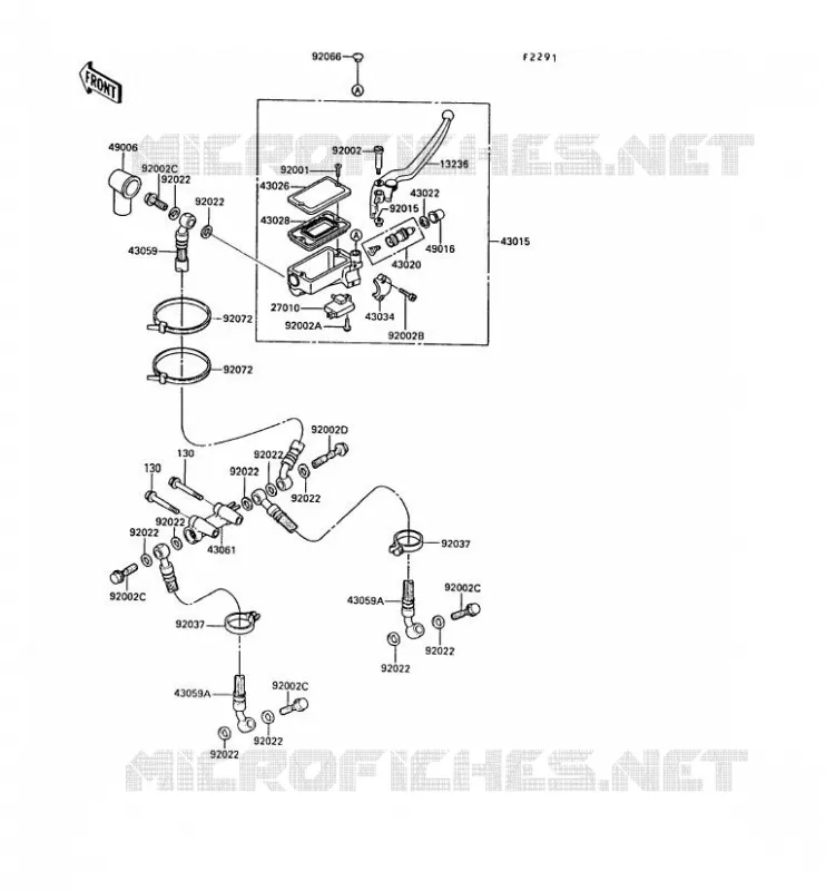 MAITRE CYLINDRE AV Kawasaki MOTOS 1000 1989 ZX-10  ZX1000-B2