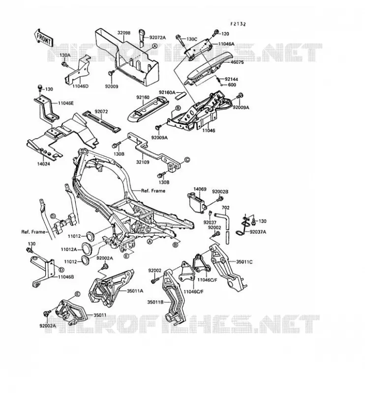 SUPPORT BATTERIE Kawasaki MOTOS 1000 1989 ZX-10  ZX1000-B2