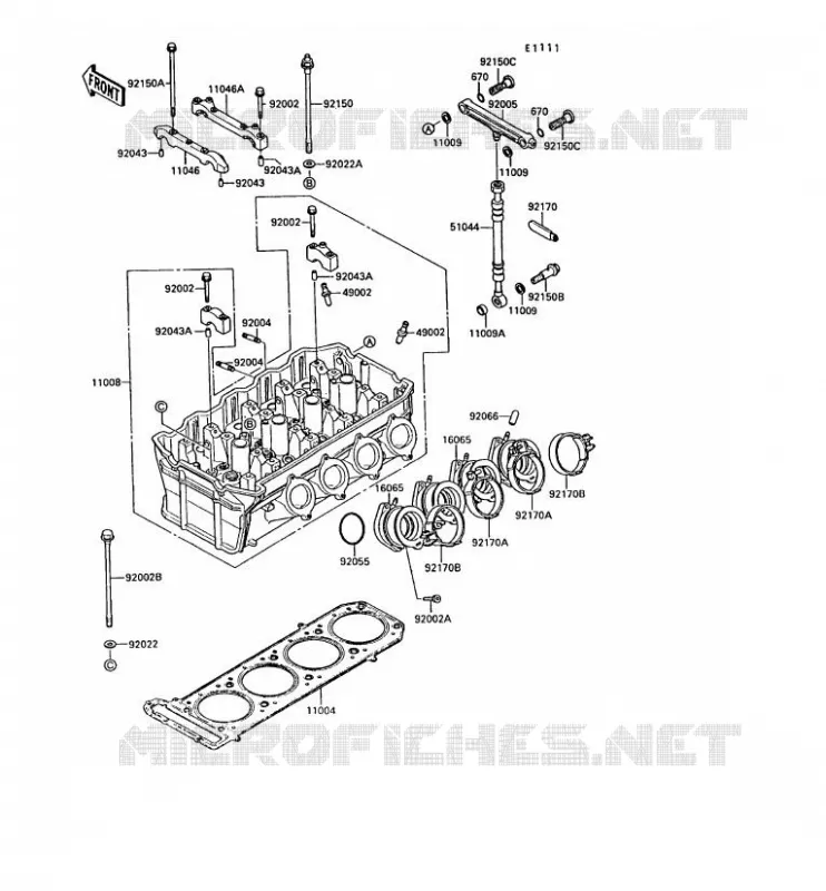 CULASSE Kawasaki MOTOS 1000 1990 ZX-10  ZX1000-B3
