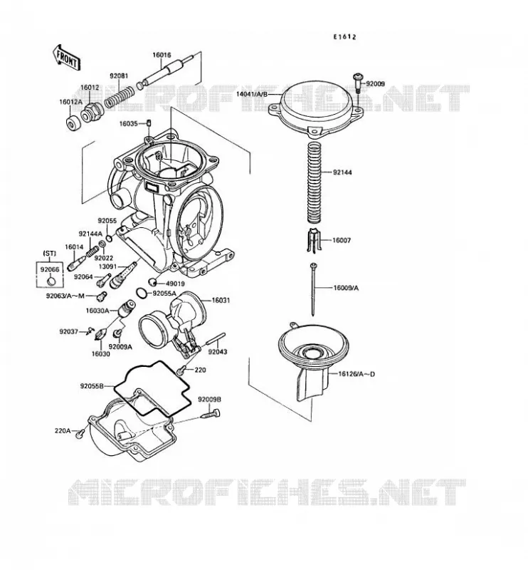 PI&Egrave;CES DE CARBURATEUR Kawasaki MOTOS 1000 1990 ZX-10  ZX1000-B3