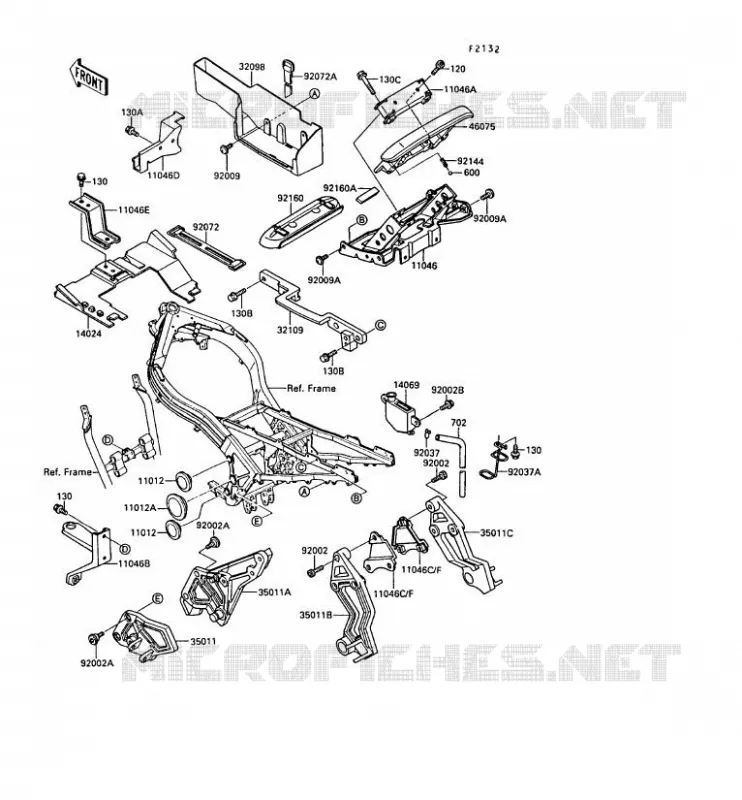 SUPPORT BATTERIE Kawasaki MOTOS 1000 1990 ZX-10  ZX1000-B3