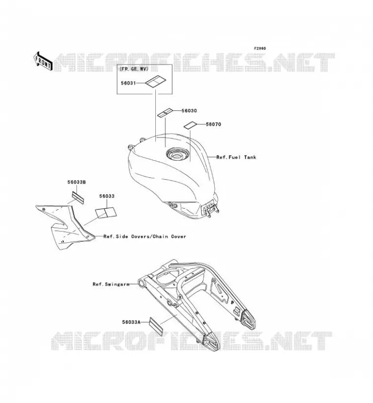 LABEL Kawasaki MOTOS 1000 2004 NINJA ZX-10R  ZX1000-C1H