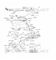 CACHE LAT&Eacute;RAL/GARDE CHAINE pour Kawasaki NINJA ZX-10R 2004