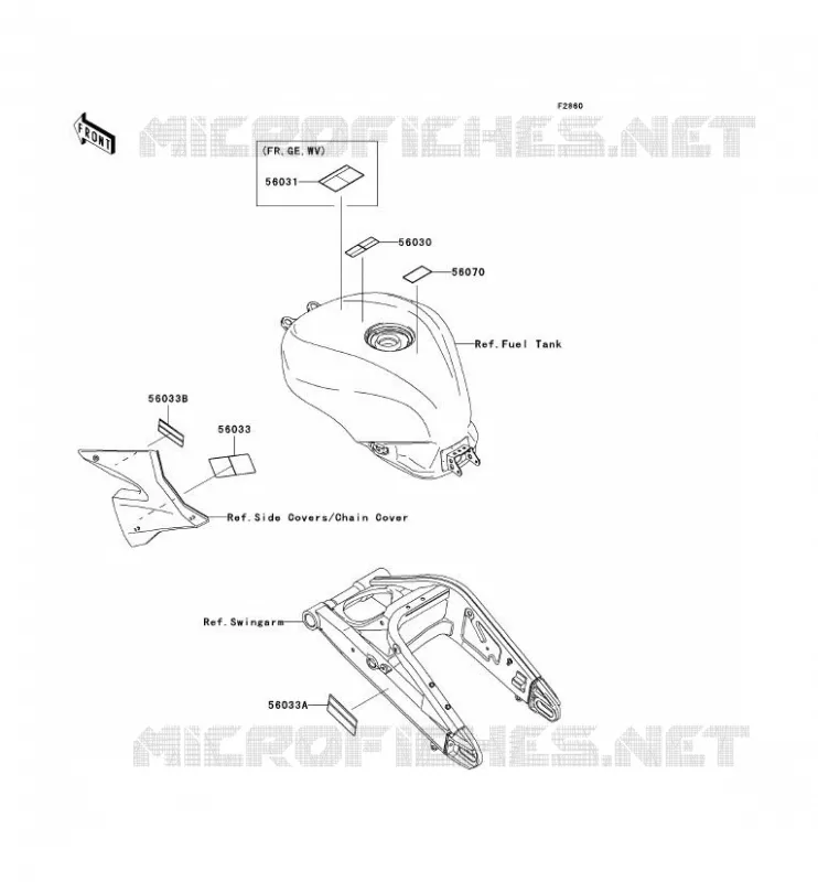 LABEL Kawasaki MOTOS 1000 2004 NINJA ZX-10R  ZX1000-C1H