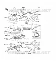 CACHE LAT&Eacute;RAL/GARDE CHAINE pour Kawasaki NINJA ZX-10R 2006