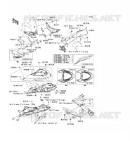 CACHE LAT&Eacute;RAL/GARDE CHAINE pour Kawasaki NINJA ZX-10R 2007