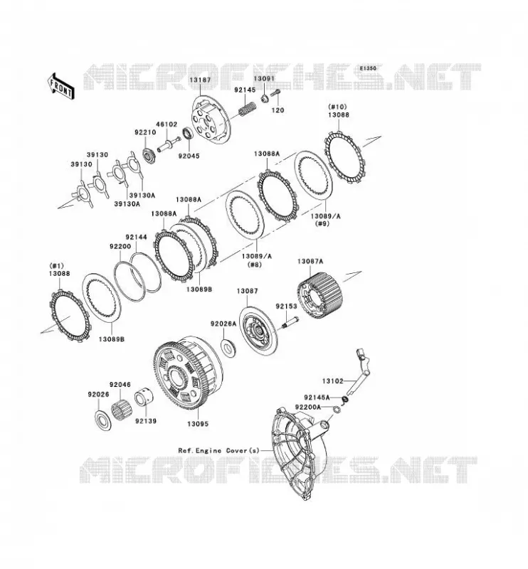 EMBRAYAGE Kawasaki MOTOS 1000 2007 NINJA ZX-10R  ZX1000D7F