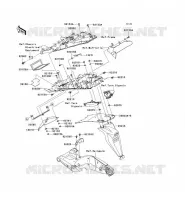 GARDE BOUE ARRI&Egrave;RE pour Kawasaki NINJA ZX-10R 2007