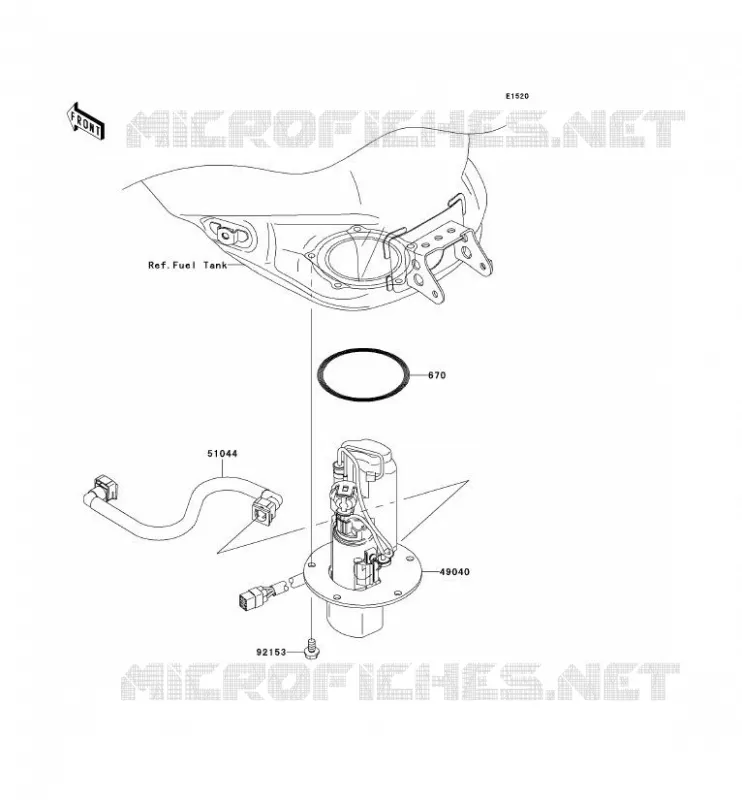 POMPE A ESSENCE Kawasaki MOTOS 1000 2007 NINJA ZX-10R  ZX1000D7F