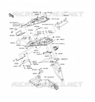 GARDE BOUE ARRI&Egrave;RE pour Kawasaki NINJA ZX-10R 2007