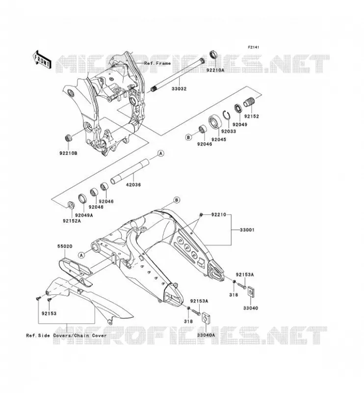 BRAS OSCILLANT Kawasaki MOTOS 1000 2009 NINJA ZX-10R  ZX1000E9F