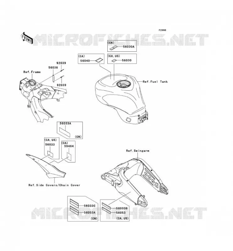 LABEL Kawasaki MOTOS 1000 2009 NINJA ZX-10R  ZX1000E9FA