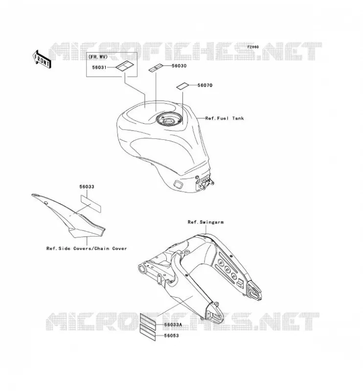 LABEL Kawasaki MOTOS 1000 2010 NINJA ZX-10R  ZX1000FAF