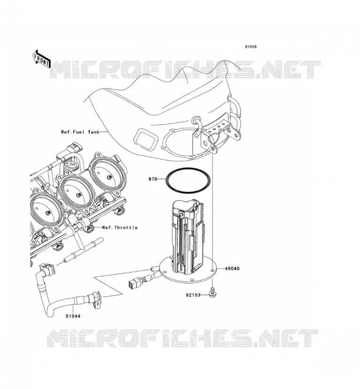POMPE A ESSENCE Kawasaki MOTOS 1000 2010 NINJA ZX-10R  ZX1000FAFA