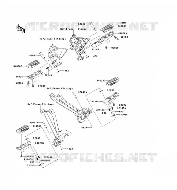 REPOSE PIED Kawasaki MOTOS 1000 2011 Z1000SX  ZX1000GBF