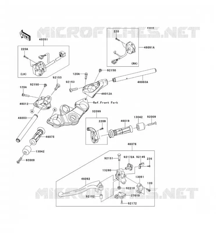 GUIDON Kawasaki MOTOS 1000 2011 Z1000SX  ZX1000GBF