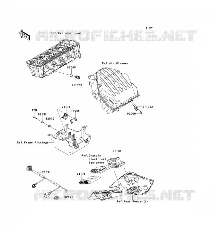 INJECTION CARBURANT Kawasaki MOTOS 1000 2012 Z1000SX  ZX1000GCF