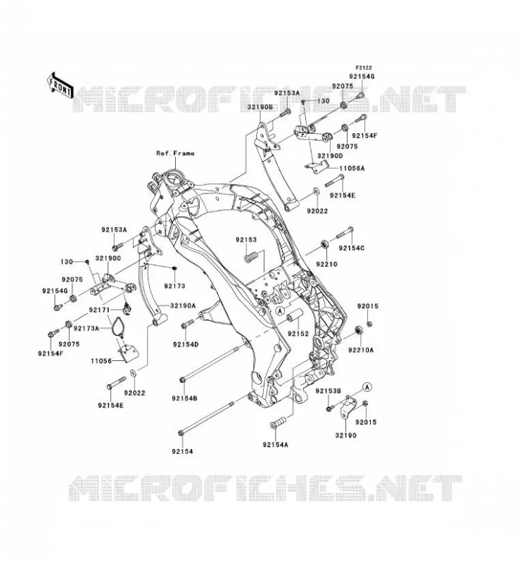 SUPPORT MOTEUR Kawasaki MOTOS 1000 2012 Z1000SX  ZX1000GCF