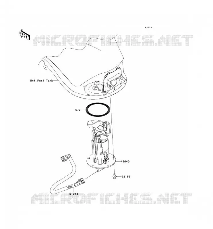 POMPE A ESSENCE Kawasaki MOTOS 1000 2012 Z1000SX  ZX1000GCF