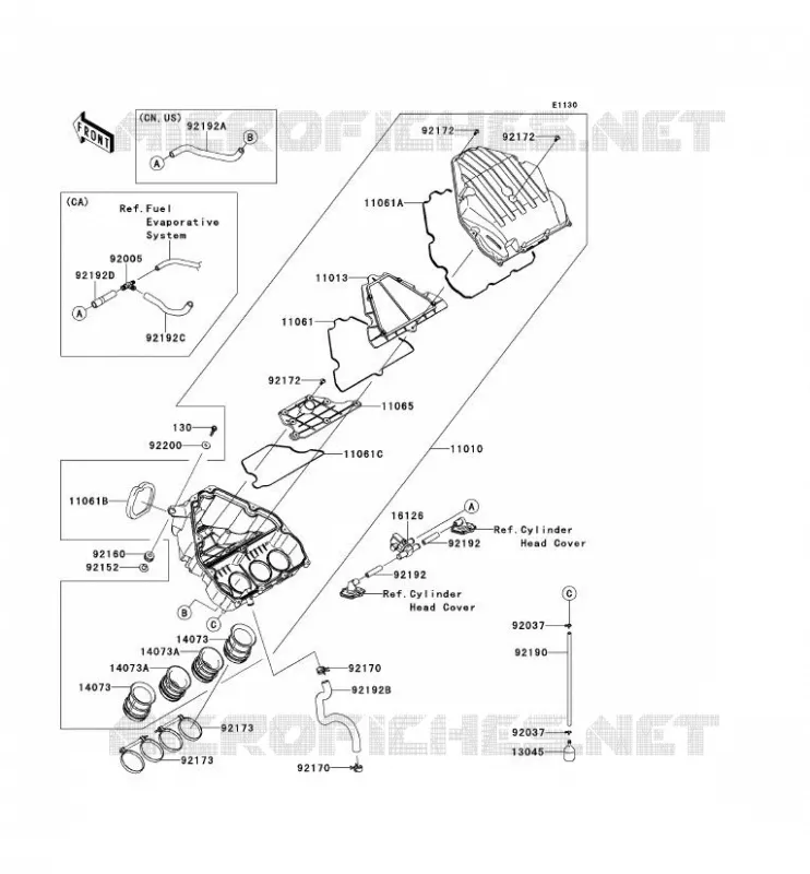FILTRE A AIR Kawasaki MOTOS 1000 2013 Z1000SX  ZX1000GDF