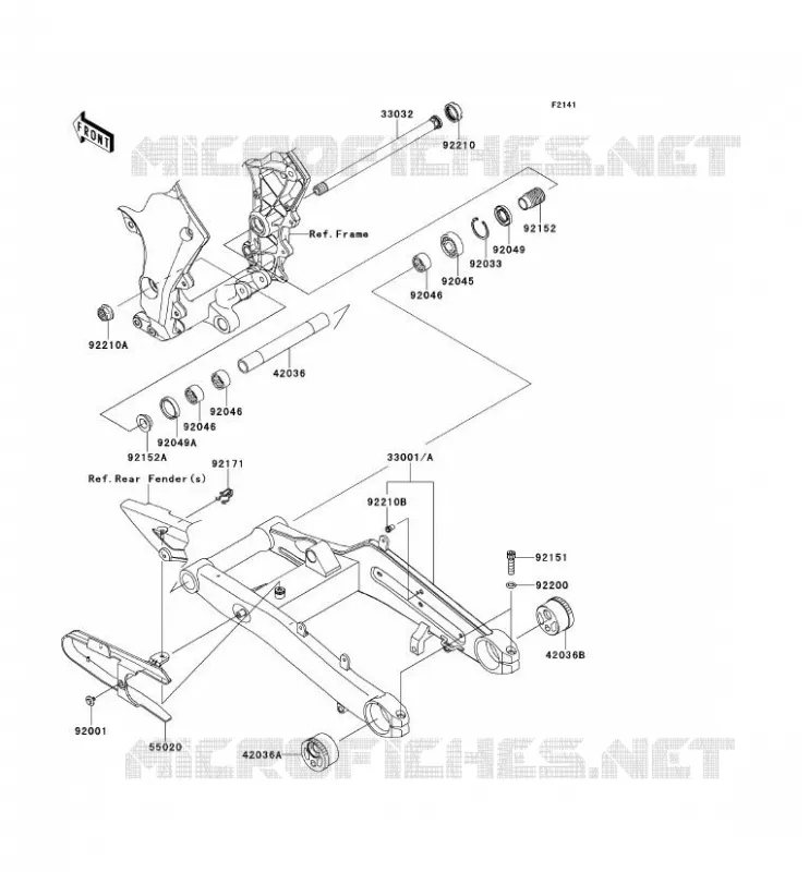 BRAS OSCILLANT Kawasaki MOTOS 1000 2013 Z1000SX  ZX1000GDF