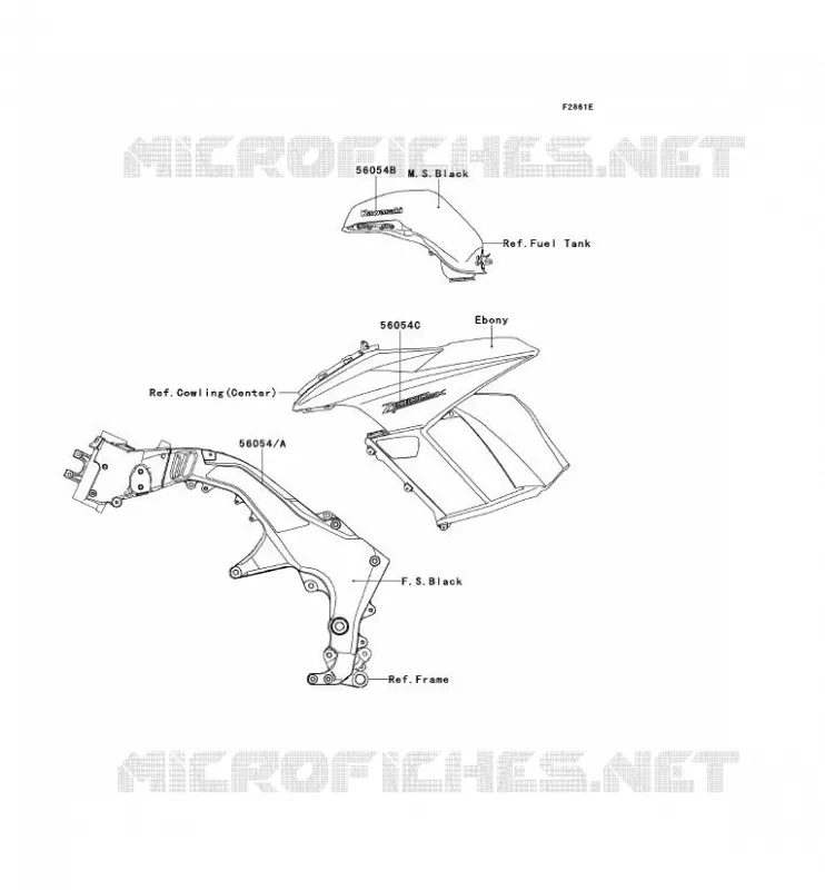 STICKER (NOIR) Kawasaki MOTOS 1000 2013 Z1000SX  ZX1000GDF