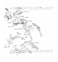 GARDE BOUE ARRI&Egrave;RE pour Kawasaki Z1000SX ABS 2011